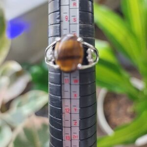 Silver Tiger's Eye Ring